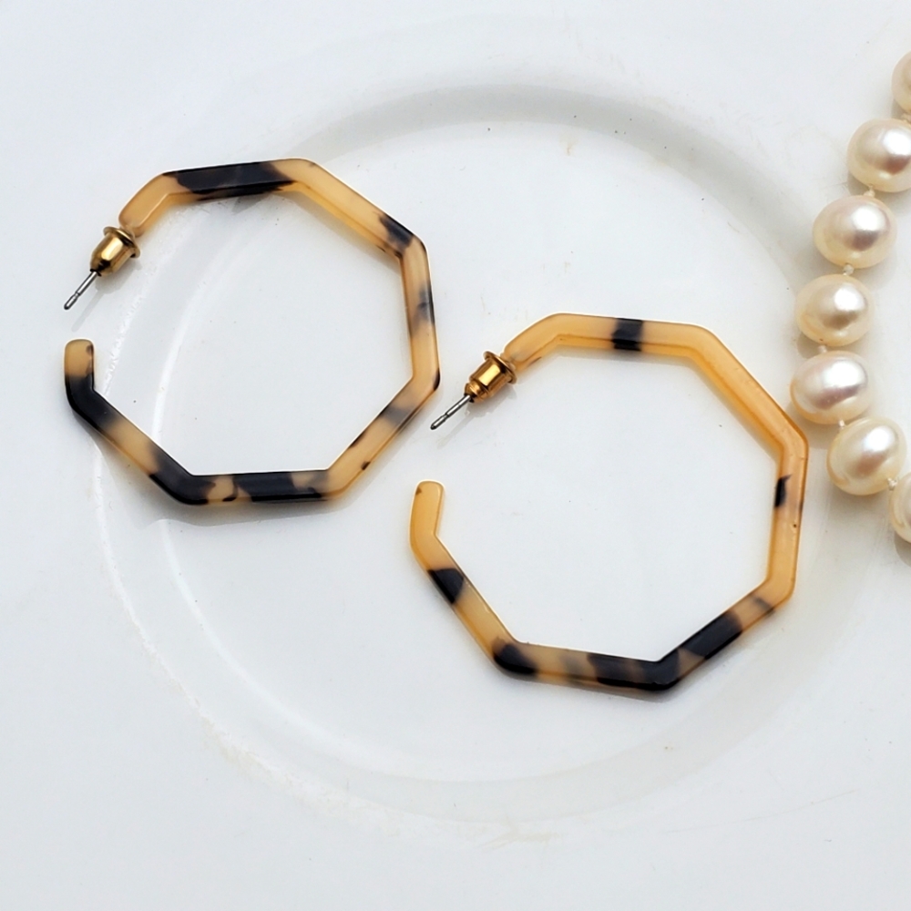 💫5/$25 leopard medium hoops